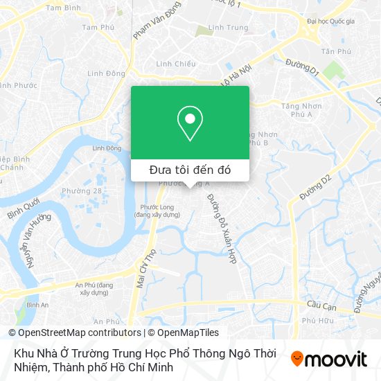 Bản đồ Khu Nhà Ở Trường Trung Học Phổ Thông Ngô Thời Nhiệm