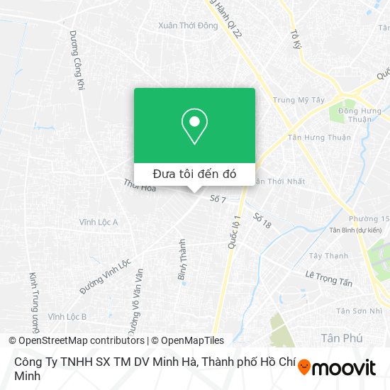 Bản đồ Công Ty TNHH SX TM DV Minh Hà