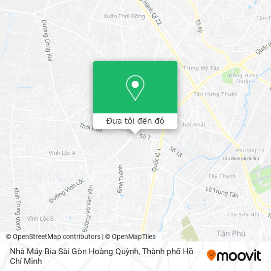 Bản đồ Nhà Máy Bia Sài Gòn Hoàng Quỳnh