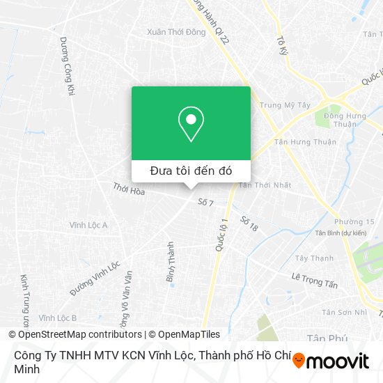 Bản đồ Công Ty TNHH MTV KCN Vĩnh Lộc