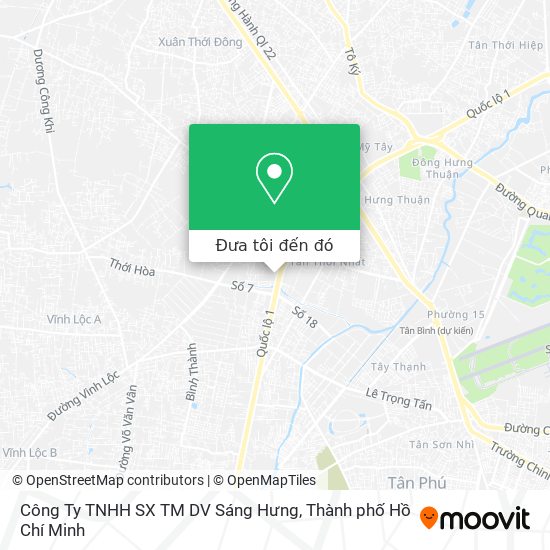Bản đồ Công Ty TNHH SX TM DV Sáng Hưng