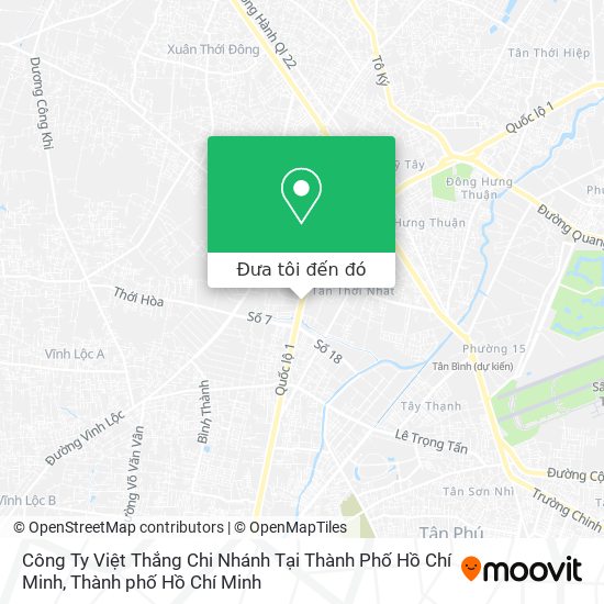 Bản đồ Công Ty Việt Thắng Chi Nhánh Tại Thành Phố Hồ Chí Minh