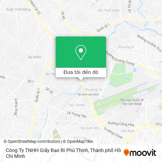 Bản đồ Công Ty TNHH Giấy Bao Bì Phú Thịnh