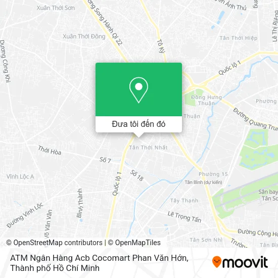 Bản đồ ATM Ngân Hàng Acb Cocomart Phan Văn Hớn