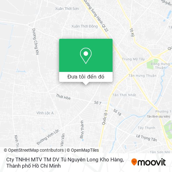 Bản đồ Cty TNHH MTV TM DV Tú Nguyên Long Kho Hàng