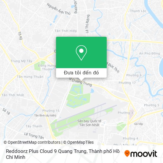 Bản đồ Reddoorz Plus Cloud 9 Quang Trung