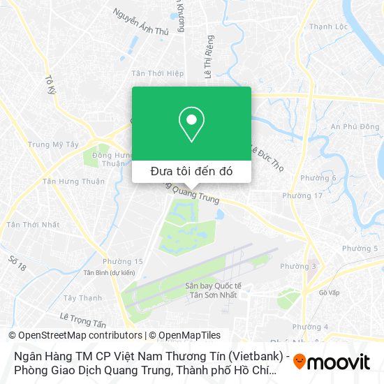 Bản đồ Ngân Hàng TM CP Việt Nam Thương Tín (Vietbank) - Phòng Giao Dịch Quang Trung