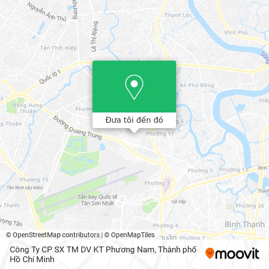 Bản đồ Công Ty CP SX TM DV KT Phương Nam