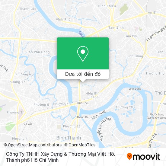 Bản đồ Công Ty TNHH Xây Dựng & Thương Mại Việt Hồ