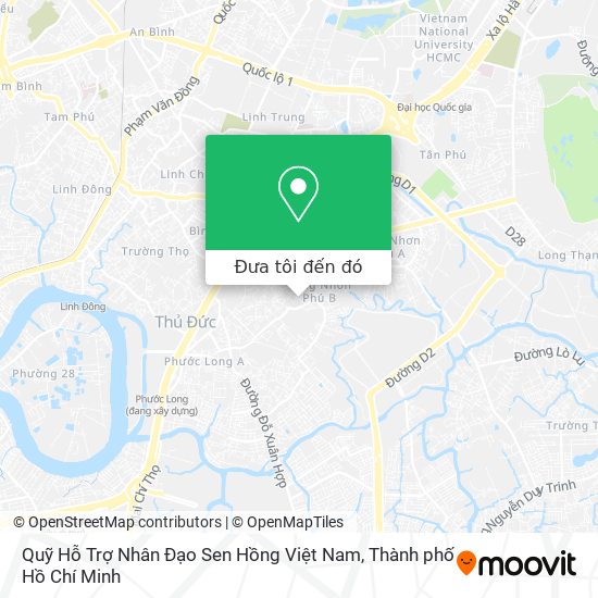 Bản đồ Quỹ Hỗ Trợ Nhân Đạo Sen Hồng Việt Nam