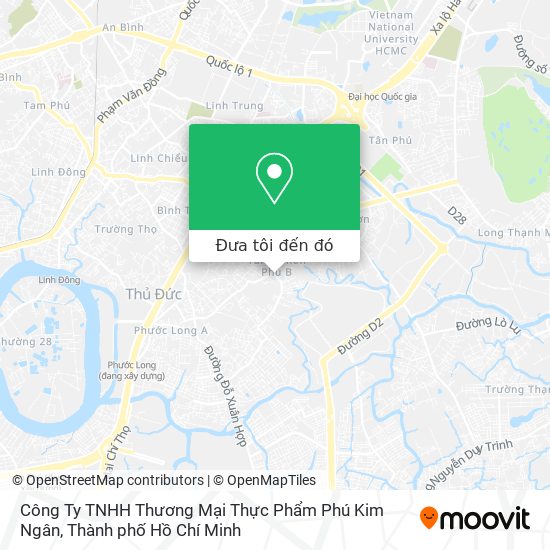 Bản đồ Công Ty TNHH Thương Mại Thực Phẩm Phú Kim Ngân