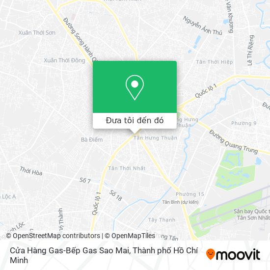 Bản đồ Cửa Hàng Gas-Bếp Gas Sao Mai