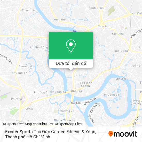 Bản đồ Exciter Sports Thủ Đức Garden Fitness & Yoga