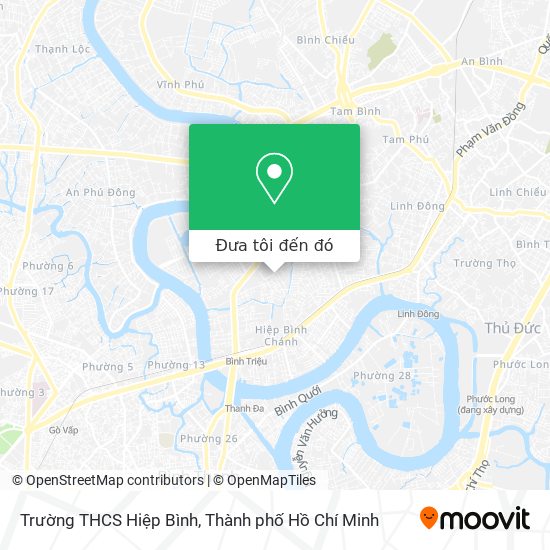 Bản đồ Trường THCS Hiệp Bình