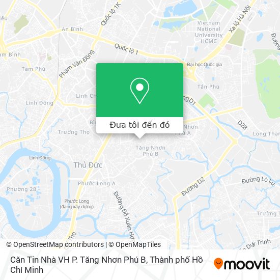 Bản đồ Căn Tin Nhà VH P. Tăng Nhơn Phú B