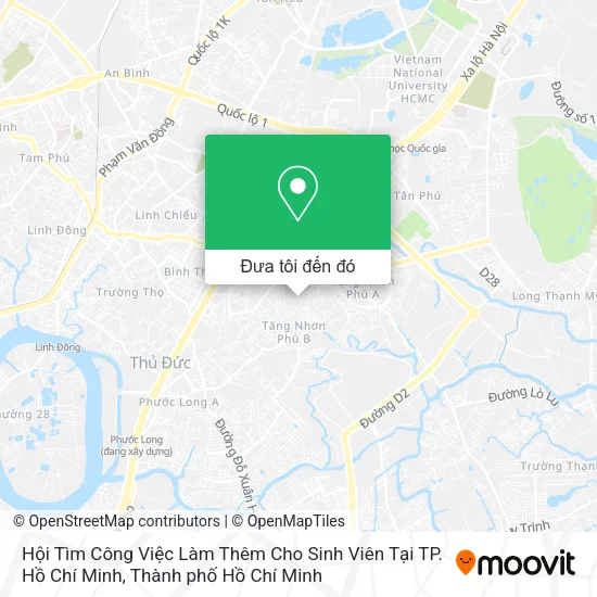 Bản đồ Hội Tìm Công Việc Làm Thêm Cho Sinh Viên Tại TP. Hồ Chí Minh