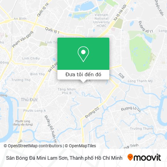 Bản đồ Sân Bóng Đá Mini Lam Sơn