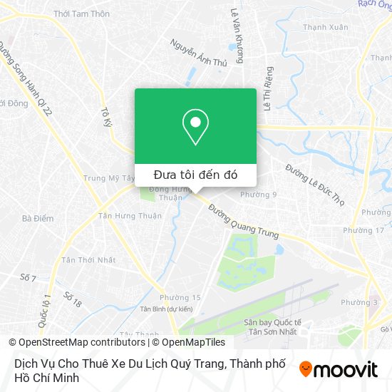 Bản đồ Dịch Vụ Cho Thuê Xe Du Lịch Quý Trang