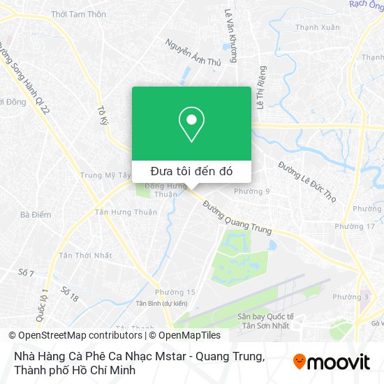 Bản đồ Nhà Hàng Cà Phê Ca Nhạc Mstar - Quang Trung