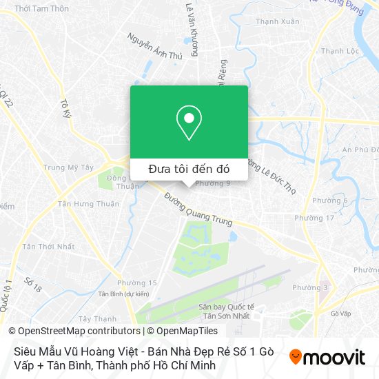 Bản đồ Siêu Mẫu Vũ Hoàng Việt - Bán Nhà Đẹp Rẻ Số 1 Gò Vấp + Tân Bình