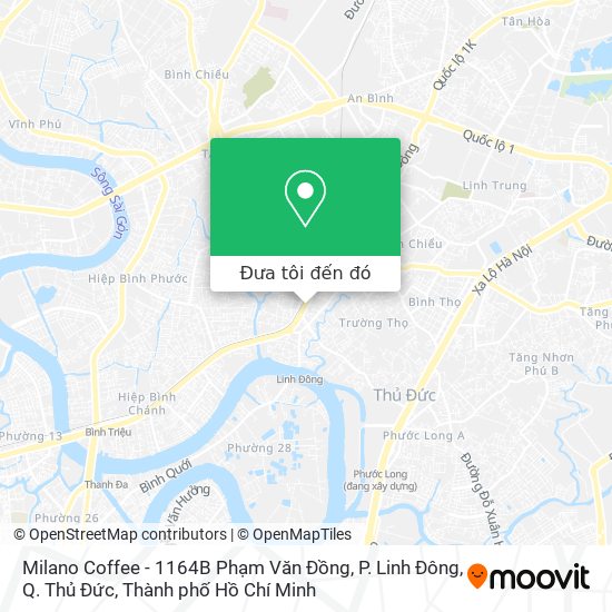 Bản đồ Milano Coffee - 1164B Phạm Văn Đồng, P. Linh Đông, Q. Thủ Đức