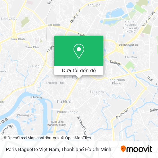Bản đồ Paris Baguette Việt Nam