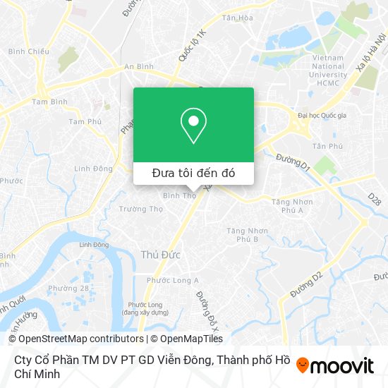 Bản đồ Cty Cổ Phần TM DV PT GD Viễn Đông