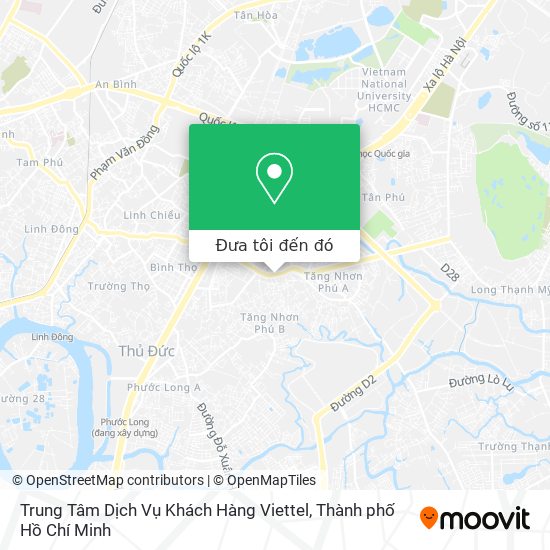 Bản đồ Trung Tâm Dịch Vụ Khách Hàng Viettel