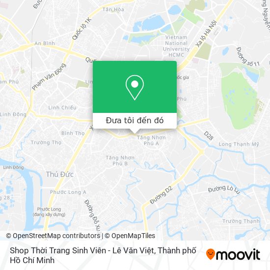 Bản đồ Shop Thời Trang Sinh Viên - Lê Văn Việt