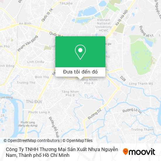 Bản đồ Công Ty TNHH Thương Mại Sản Xuất Nhựa Nguyễn Nam