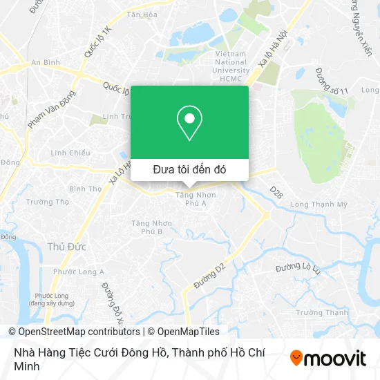 Bản đồ Nhà Hàng Tiệc Cưới Đông Hồ
