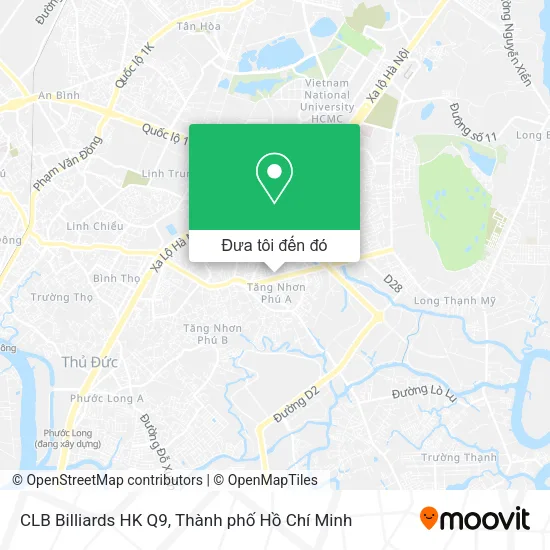 Bản đồ CLB Billiards HK Q9
