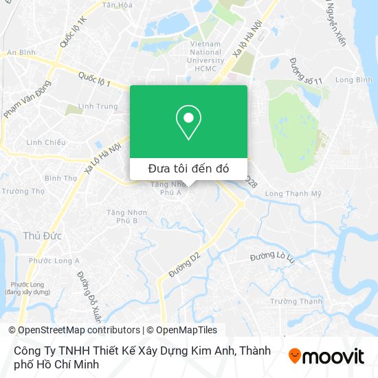 Bản đồ Công Ty TNHH Thiết Kế Xây Dựng Kim Anh