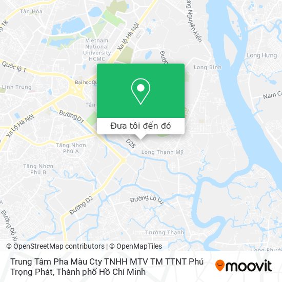 Bản đồ Trung Tâm Pha Màu Cty TNHH MTV TM TTNT Phú Trọng Phát