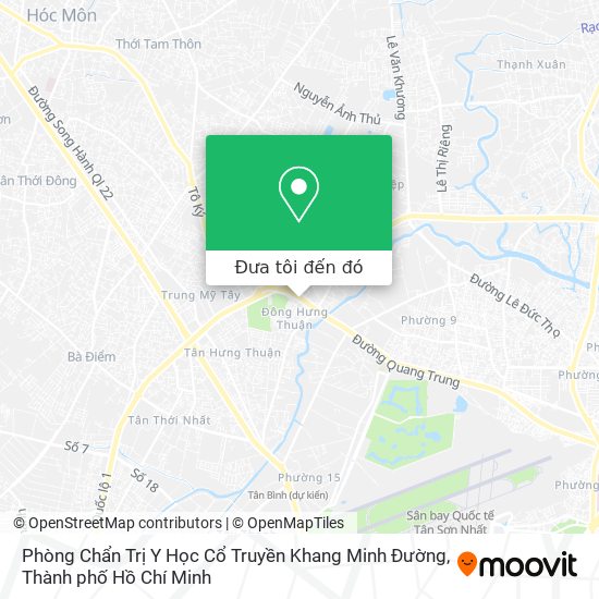 Bản đồ Phòng Chẩn Trị Y Học Cổ Truyền Khang Minh Đường