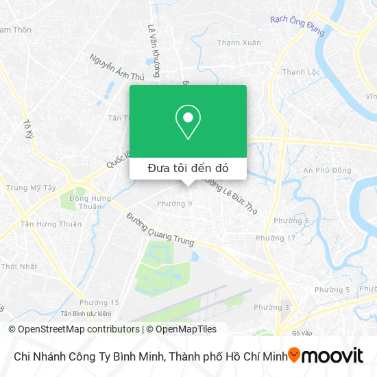 Bản đồ Chi Nhánh Công Ty Bình Minh