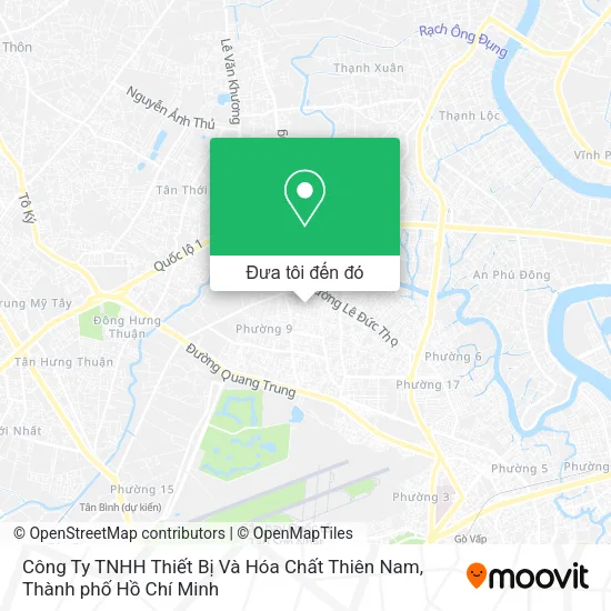 Bản đồ Công Ty TNHH Thiết Bị Và Hóa Chất Thiên Nam