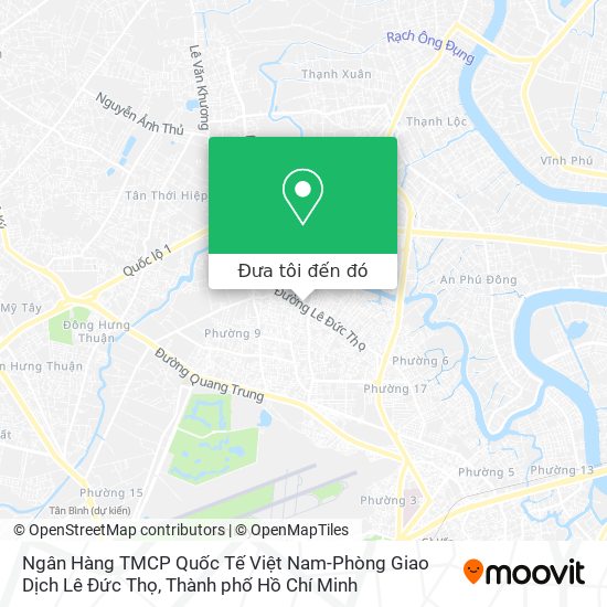 Bản đồ Ngân Hàng TMCP Quốc Tế Việt Nam-Phòng Giao Dịch Lê Đức Thọ