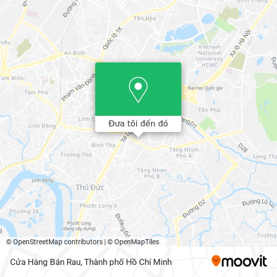 Bản đồ Cửa Hàng Bán Rau