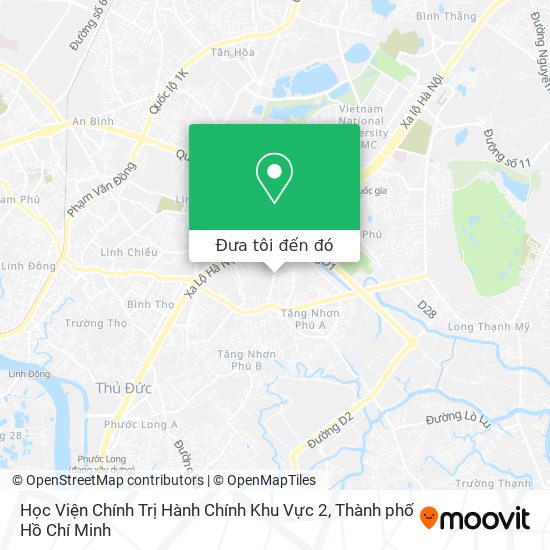 Bản đồ Học Viện Chính Trị Hành Chính Khu Vực 2