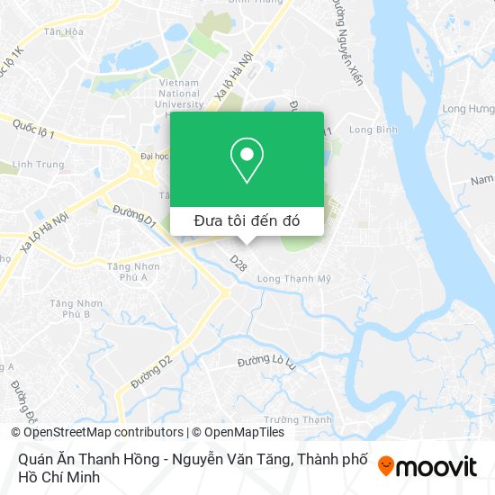 Bản đồ Quán Ăn Thanh Hồng - Nguyễn Văn Tăng