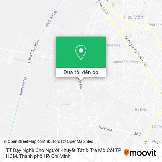 Bản đồ TT Dạy Nghề Cho Người Khuyết Tật & Trẻ Mồ Côi TP. HCM