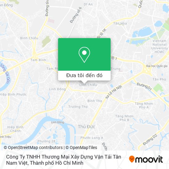 Bản đồ Công Ty TNHH Thương Mại Xây Dựng Vận Tải Tân Nam Việt