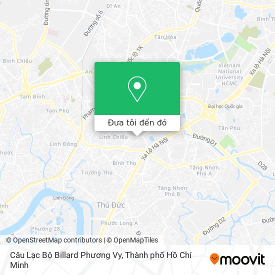 Bản đồ Câu Lạc Bộ Billard Phương Vy