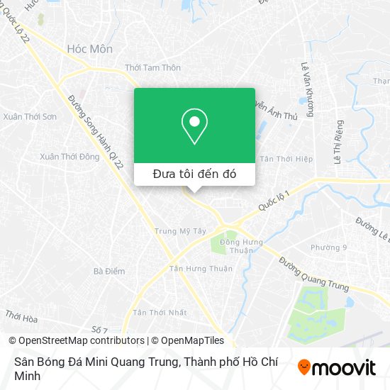 Bản đồ Sân Bóng Đá Mini Quang Trung