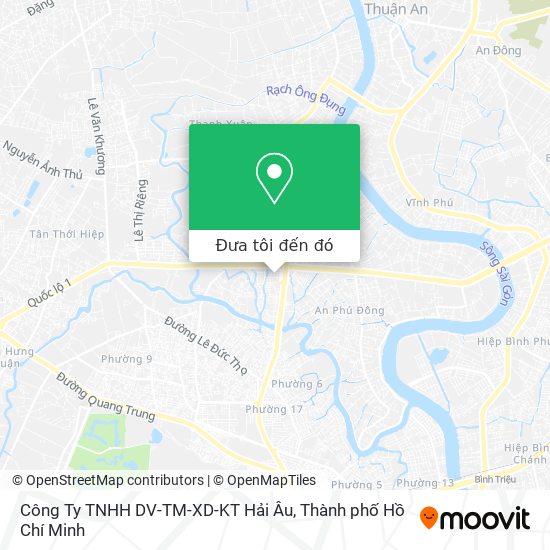 Bản đồ Công Ty TNHH DV-TM-XD-KT Hải Âu