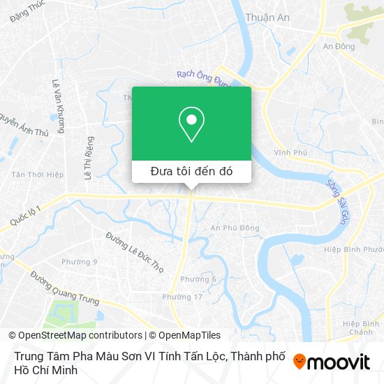 Bản đồ Trung Tâm Pha Màu Sơn VI Tính Tấn Lộc