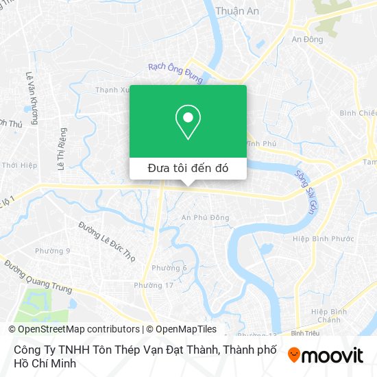 Bản đồ Công Ty TNHH Tôn Thép Vạn Đạt Thành