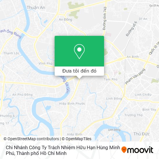 Bản đồ Chi Nhánh Công Ty Trách Nhiệm Hữu Hạn Hùng Minh Phú