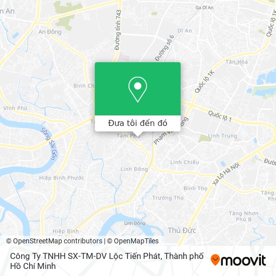 Bản đồ Công Ty TNHH SX-TM-DV Lộc Tiến Phát